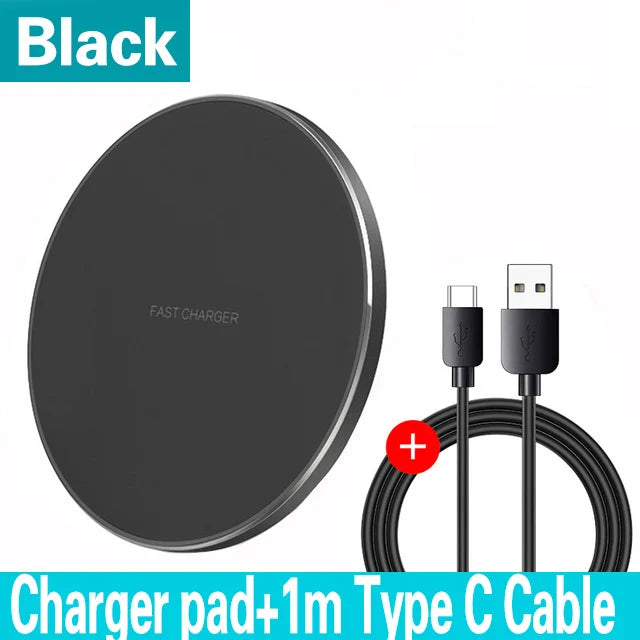 100W Wireless Charger For iPhone 14 13 12 15 Pro XS Max Mini X XR Induction Fast Wireless Charging Pad For Samsung Xiaomi Huawei