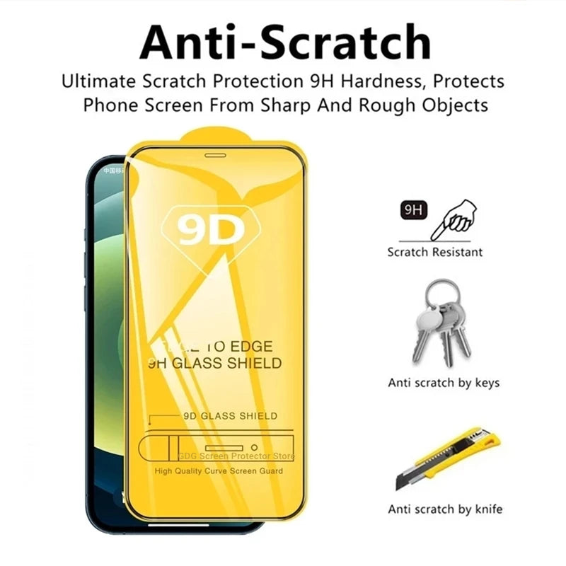 1-3Pcs 9D Screen Protector For Samsung A55 5G A54 A53 A52 A51 A35 A34 A33 A32 A31 A25 A24 A14 A15 A13 A22 A06 A05 Tempered Glass