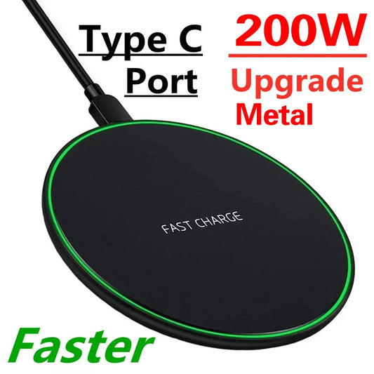 100W Fast Wireless Charger Pad for iPhone 14 13 12 15 Pro Max Samsung Galaxy S22 S21 S23 S24 Xiaomi Wireless Charging Station