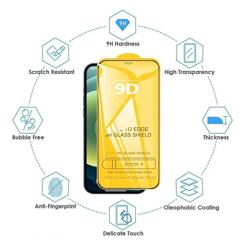 1-3Pcs 9D Screen Protector For Samsung A55 5G A54 A53 A52 A51 A35 A34 A33 A32 A31 A25 A24 A14 A15 A13 A22 A06 A05 Tempered Glass
