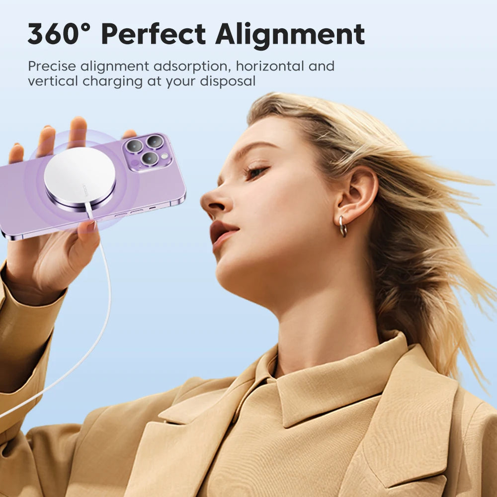 Toocki 15W Strong Magnetic Super Charge Wireless Charger For Iphone 16 15 14 QI Fast Type C Cable  For iPad Phone Charger