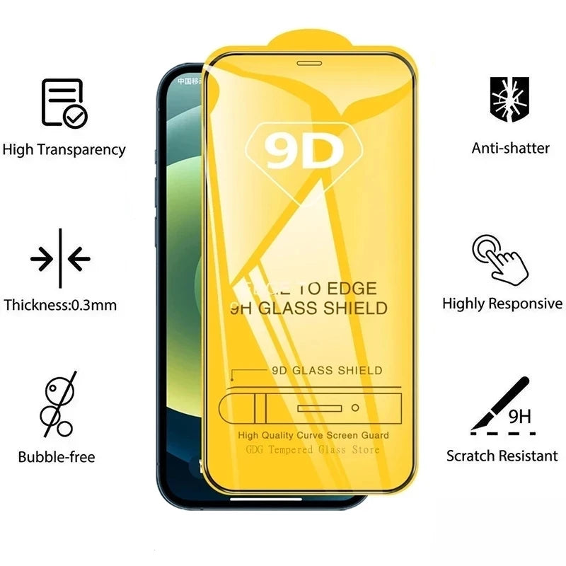 1-3Pcs 9D Screen Protector For Samsung A55 5G A54 A53 A52 A51 A35 A34 A33 A32 A31 A25 A24 A14 A15 A13 A22 A06 A05 Tempered Glass